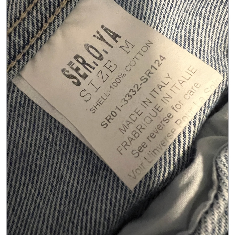 SER.O.YA Oversized Unisex Ryan distressed denim jacket. Men’s M / Women’s L - Picture 4 of 9